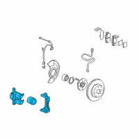 OEM 1999 Acura CL Caliper Sub-Assembly, Left Front (Reman) Diagram - 06453-SM5-505RM