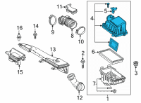 OEM Toyota Corolla Cross Upper Cover Diagram - 17705-F2090