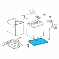 OEM 2009 Scion xB Battery Tray Diagram - 74431-12100