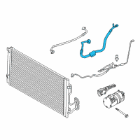 OEM 2021 BMW M2 Suction Pipe Evaporator-Compressor Diagram - 64-53-9-364-835