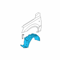 OEM 2008 Kia Sorento Guard Assembly-Front Wheel Diagram - 868123E510