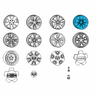OEM Ram Aluminum Wheel Diagram - 1UB17RXFAC