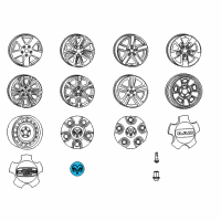 OEM Ram 1500 Wheel Center Cap Diagram - 1LB72SZ0AB