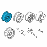 OEM 2011 Ford F-150 Wheel, Alloy Diagram - AL3Z-1007-F