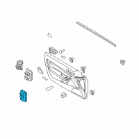 OEM 2011 Hyundai Genesis Coupe Power Window Assist Switch Assembly Diagram - 93575-2M200-9P