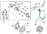 OEM 2022 Kia Sorento Hose-Rear Wheel Lh Diagram - 58737P2000