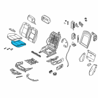 OEM 2012 BMW 335is Sports Seat Upholstery Parts, Right Diagram - 52-10-7-244-120