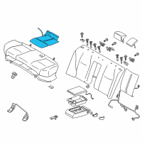 OEM 2015 Infiniti Q70L Heater Unit Assy-Rear Seat Cushion, RH Diagram - 88335-1MS0A
