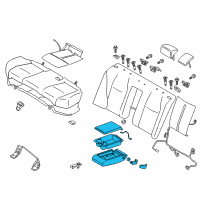 OEM 2018 Infiniti Q70L Rear Seat Armrest Assembly Diagram - 88700-1MS4A