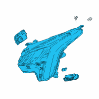 OEM Cadillac Composite Headlamp Diagram - 84469440