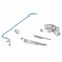 OEM 2021 Jeep Cherokee Hose-Windshield Washer Diagram - 68324015AA