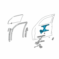 OEM 2003 Toyota Tundra Window Regulator Diagram - 69810-0C010