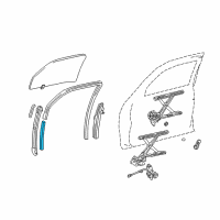 OEM 2003 Toyota Tundra Glass Run Diagram - 68143-0C010