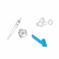 OEM 2017 BMW 328d Speed Sensor, Crankshaft Diagram - 13-62-7-805-188