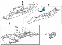 OEM 2021 Cadillac CT4 Courtesy Lamp Diagram - 13532398