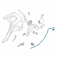 OEM 2010 Hyundai Santa Fe Catch & Cable Assembly-Fuel Filler Diagram - 81590-0W000