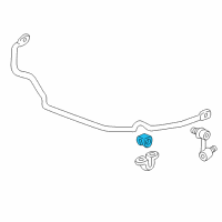 OEM 1999 Acura NSX Bush, Front Stabilizer (17.3Mm) Diagram - 51316-SL0-600