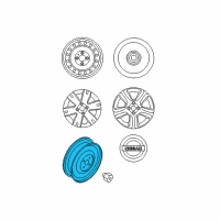 OEM 2012 Nissan Sentra Spare Tire Wheel Assembly Diagram - 40300-ET077