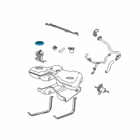 OEM 2004 Lincoln LS Sending Unit Retainer Ring Diagram - XW4Z-9A307-BA