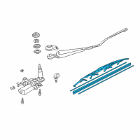 OEM 2005 Acura RSX Rear Wiper Blade (500MM) Diagram - 76730-S6M-J01