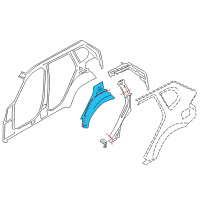 OEM 2012 BMW X3 Wheelhouse Rear, Outer Half Left Diagram - 41-00-7-267-315
