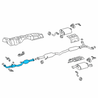 OEM 2020 Lexus ES350 Exhaust Pipe Assembly Diagram - 17410-31L70