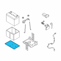 OEM 2011 Nissan Juke Tray-Battery Diagram - 24428-4M800