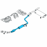 OEM 2022 Kia Soul Center Muffler Complete Diagram - 28600K0500