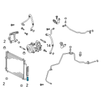 OEM 2014 Toyota RAV4 Drier Desiccant Bag Diagram - 88474-12030