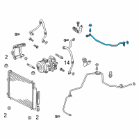 OEM 2011 Scion xB Rear Suction Hose Diagram - 88707-12250