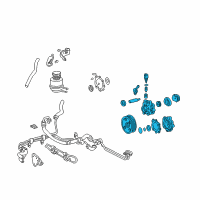 OEM 2004 Toyota Tundra Power Steering Pump Diagram - 44310-0C040