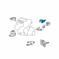 OEM 2012 Honda Fit Bracket, Torque Rod Diagram - 50690-TF0-910