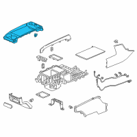 OEM 2020 Honda Odyssey Panel Assembly, Cup Holder (Deep Black) Diagram - 83416-THR-A11ZA