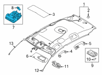 OEM 2021 Kia Seltos Lamp Assembly-Overhead C Diagram - 92800Q5090BGA