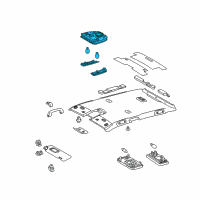 OEM 2012 Toyota Prius Plug-In Map Lamp Assembly Diagram - 81260-47140-B0