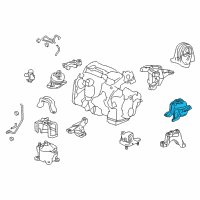 OEM 2013 Honda Accord Mounting Rub Assy, Trns Diagram - 50870-T2F-A11