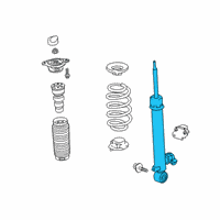 OEM 2017 Honda Civic Damper Unit, Rear Right Diagram - 52611-TGH-A01