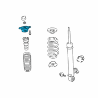 OEM 2021 Honda Civic Mt Rubber Complete, Rear Diagram - 52670-TGH-A01