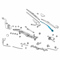 OEM 1996 BMW 740iL Left Wiper Arm Diagram - 61-61-8-360-097