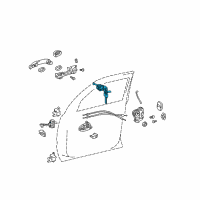 OEM Lexus Door Lock Cylinder & Key Set, Left Diagram - 69052-60260
