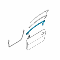 OEM 2014 Ford Mustang Upper Weatherstrip Diagram - AR3Z-6320709-A