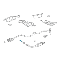 OEM 2002 Pontiac Grand Am Converter & Pipe Stud Diagram - 10160364