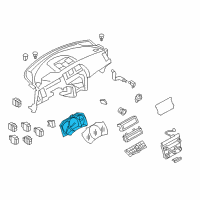 OEM 2010 Nissan Murano Speedometer Assy Diagram - 24820-1V43A