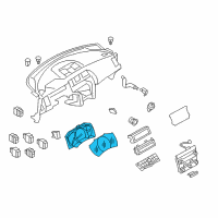 OEM 2009 Nissan Murano Meter Assy-Combined, Instrument Diagram - 24810-1AA0B