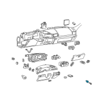 OEM 1992 Buick Roadmaster Cylinder-Instrument Panel Compartment Door Lock (Uncoded) Diagram - 12502672