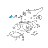 OEM 2006 BMW 525i Parking Light Bulb Socket Diagram - 63-12-6-929-309