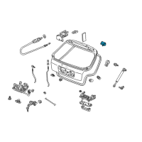 OEM 1996 Honda Civic Hinge, Tailgate Diagram - 68210-S03-000ZZ