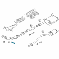 OEM Chevrolet City Express Converter & Pipe Stud Diagram - 19316296