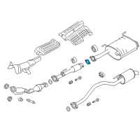 OEM Chevrolet City Express Center Muffler Gasket Diagram - 19316301