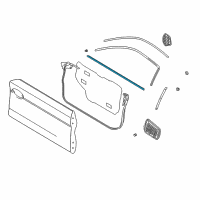 OEM 2004 Hyundai Tiburon Weatherstrip Assembly-Front Door Belt Outside RH Diagram - 82220-2C001